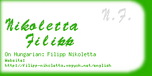 nikoletta filipp business card